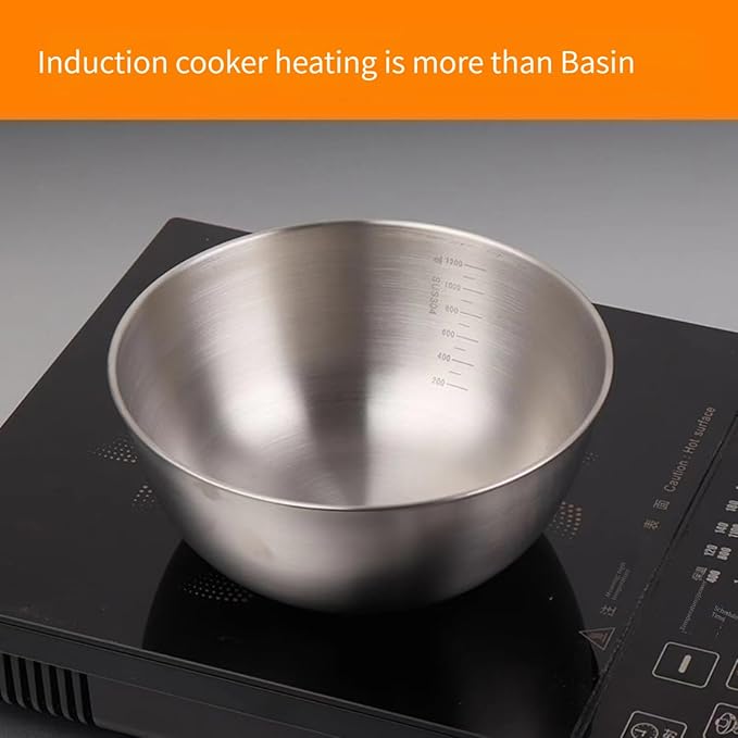 MANHONGYU Stainless Steel Mixing Bowls Set for Kitchen, Dishwasher Safe Nesting Bowls for Cooking, Baking, Meal Prepping, 4 - Piece