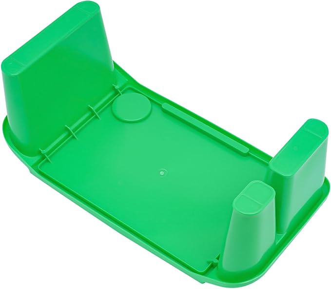 6 Pcs Kids Lap Desk Tray, Plastic Breakfast Lap Desk Trays with Side Pockets and Slot, Portable Lap Table Snack Tray for Eating, Writing, Drawing, Game, 19.69" L x 9.84" W x 7.1" H (Green*6)