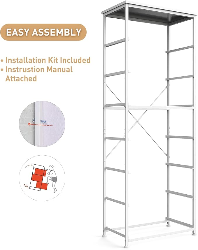 Tall Fabric Dresser for Bedroom, Vertical Storage Organizer Tower with 7 Drawers, Chest of Drawers with Bins, Steel Frame, Wood Top for Bedroom, Closet, Entryway Black