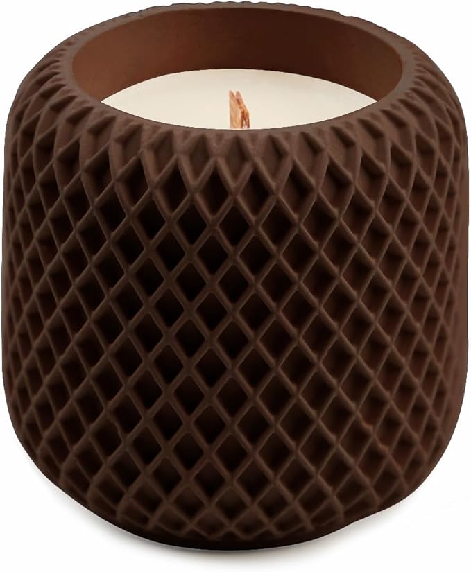 Scented Candles - Luxury Concrete Jar Candle for Home Scented, Soy Wax Candle - Relaxation Gift for Women, Premium Room Décor, Non-Toxic, Great Idea for Gifts (Grounded Coffee)