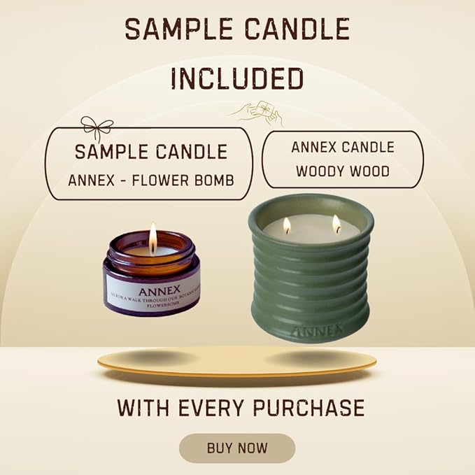 Scented Luxury Candles in Handmade Ceramic Jars, Soy Wax | Woody Wood – Oud & Agarwood, Large Candle | Non Toxic, 2 Wicks, Reusable Big Olive Green Jar | Natural Spring Aromatherapy for Women & Men