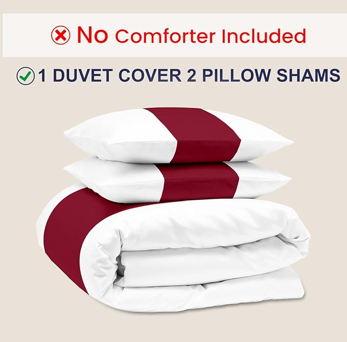 Kotton Culture 120"x120" 3 Pc Super King Plus/Super Oversize King Duvet Cover Set 100% Egyptian Cotton - 600 TC Comforter Cover, Zipper Closure & Corner Ties -Fits Only Extra Large Inserts - Snow Red