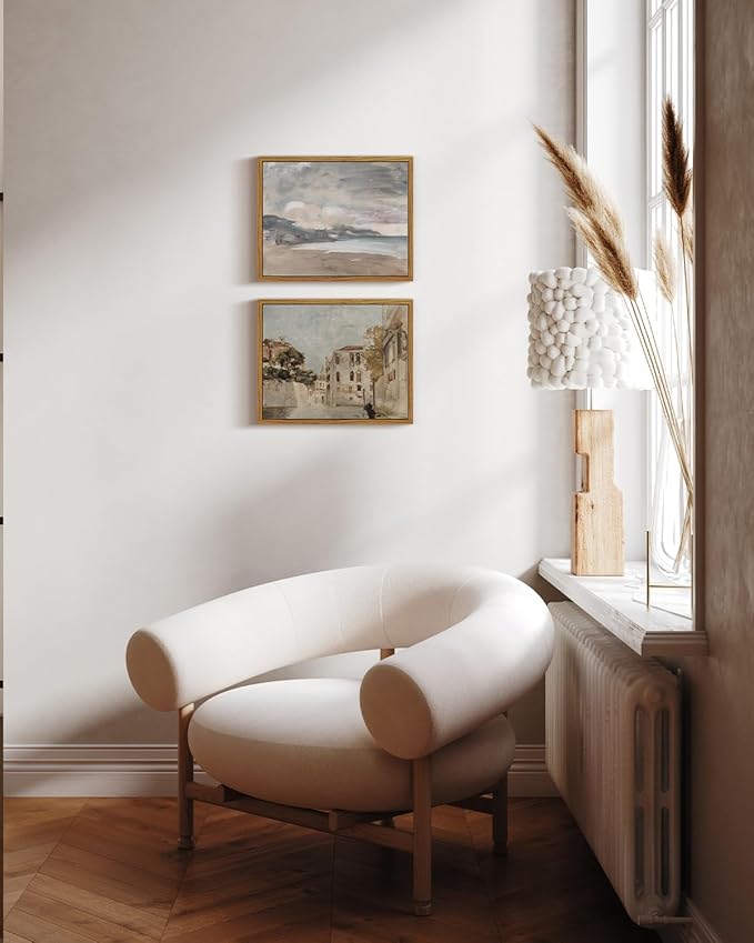 InSimSea Framed Wall Art for Living Room Classical Cityscape Painting Vintage Wall Decoration View of Venice Moody Canvas Print Bathroom Pictures Farmhouse Shelf Decor Office Home Rustic Decor 8x10in