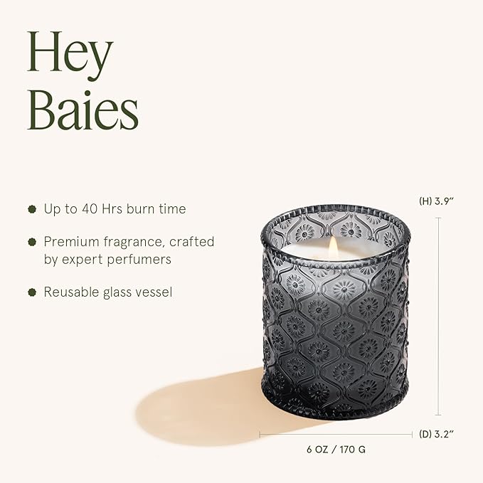 LA JOLIE MUSE Berry Candle, Hey Baies Fruit Scented Candle Gifts, Natural Soy Candles, Spring Summer Candles for Home Scented, 6 oz 40 Hours Burn