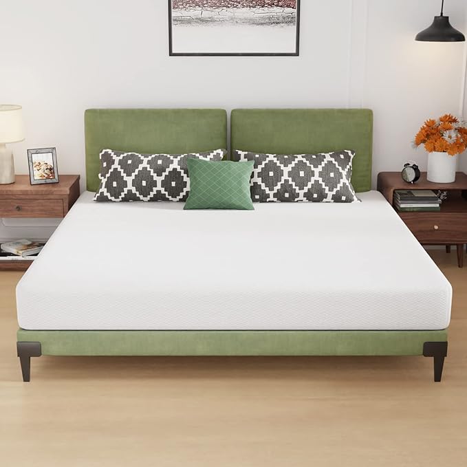 PayLessHere Gel Memory Foam Mattress 8 inch Mattress, CertiPUR-US Certified,Breathable Bed Mattress for Cooler Sleep Supportive & Pressure Relief,Removable Soft Cover,White King,Fiberglass Free