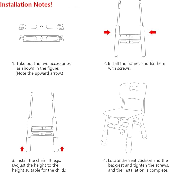 4 Piece Kids Chair Set 3 Levels Adjustable Stackable Kids Chairs Ideal for Playrooms, Schools, Daycares and Homes Washable and Easy to Clean Max Weight 220LB(Pink 4Piece Set)