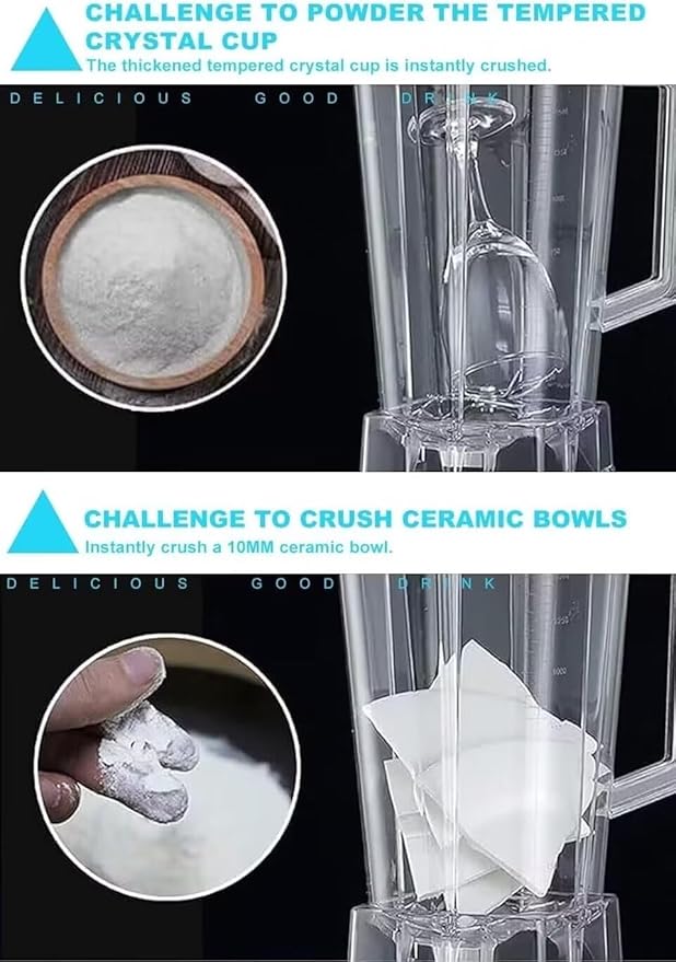 Professional High Speed Blender for Shakes and Smoothies,Home Commercial Countertop Food Processor,2500W 9525 Pure Copper Motor,Double Bearing Blades