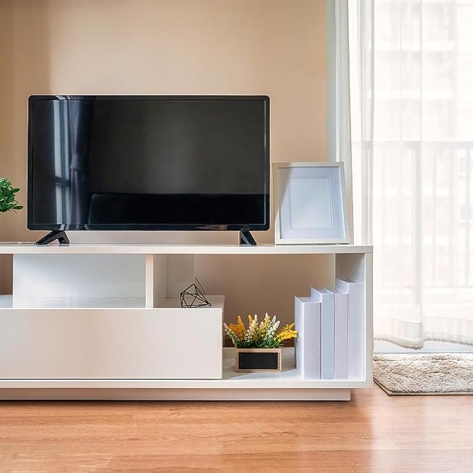 PRETYZOOM TV Base Pedestal Screen Stand Desktop TV Monitor Riser Support Legs Universal for 32 to 65 Inches Monitor