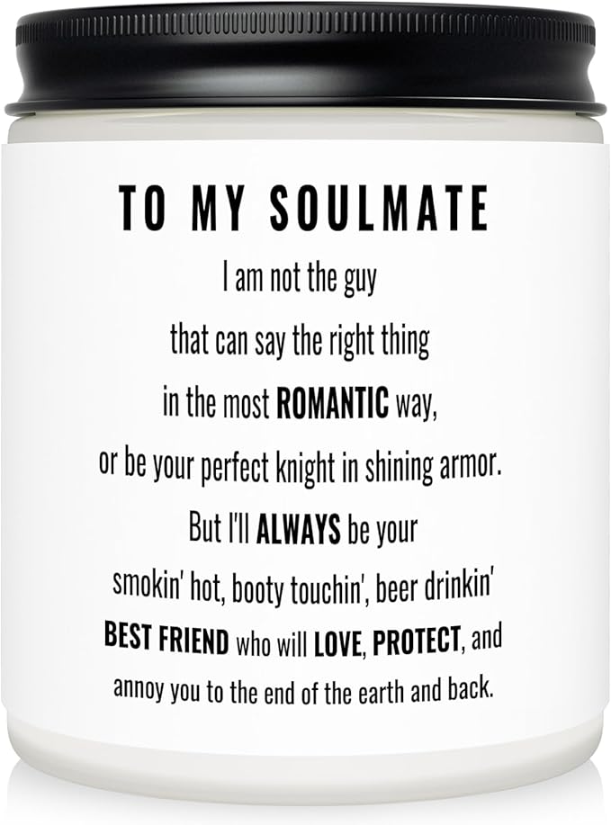 Gifts for Wife, Anniversary, Birthday Day Gifts for Wife from Husband, Mother's Day, Romantic Valentine's Gift for Girlfriend, Christmas, Just BecauseGifts, to My Soulmate Scented Candle,