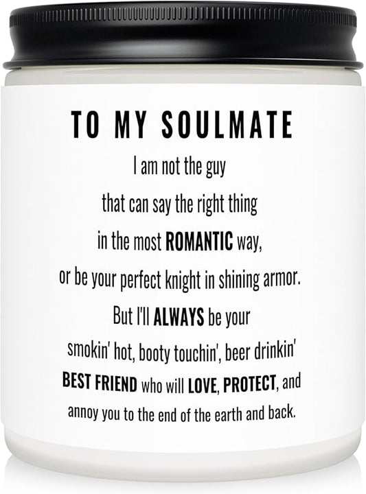 Gifts for Wife, Anniversary, Birthday Day Gifts for Wife from Husband, Mother's Day, Romantic Valentine's Gift for Girlfriend, Christmas, Just BecauseGifts, to My Soulmate Scented Candle,