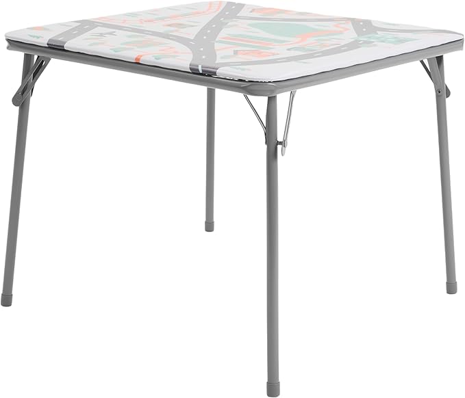 Flash Furniture Mindy Kids 5-Piece Folding Square Table and Chairs Set for Daycare and Classrooms, Children's Activity Table and Chairs Set, Printed