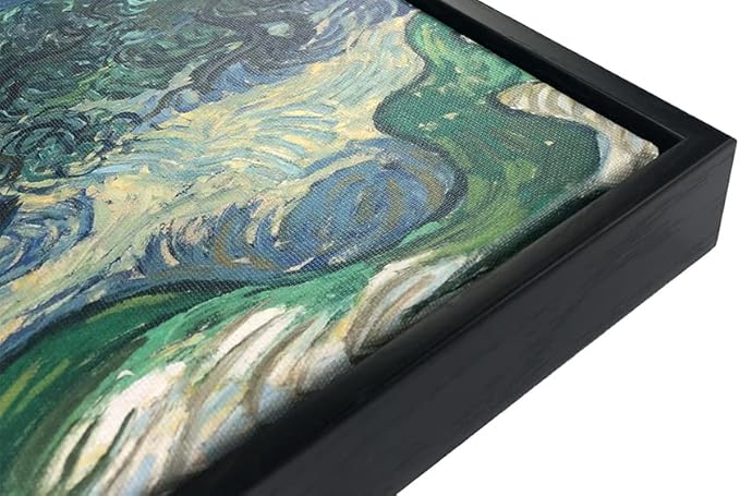 Wieco Art Framed Canvas Wall Art Olive Trees by Van Gogh Oil Paintings Reproduction Artwork Abstract Canvas Prints Wall Art Landscape Pictures for Kitchen Home Office Decorations