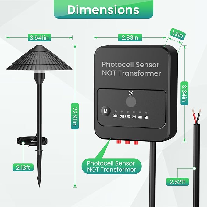ZZXX Low Voltage Pathway Lights 5W LED Landscape Lights Low Voltage 2700K 12-24V Landscape Lighting Cast-Aluminum Waterproof Landscape Path Lights for Yard Garden Pathway Walkway,8 Pack