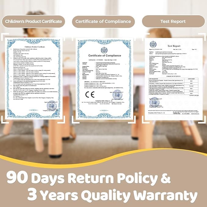 FUNLIO Adjustable Kids Chair (1pc), 3 Level Height Adjustable Toddler Chair for Ages 3-8, Sturdy Child Chairs with Maximum Bearing 220lbs, for Classrooms/Daycares/Homes, CPC & CE Approved - Gray