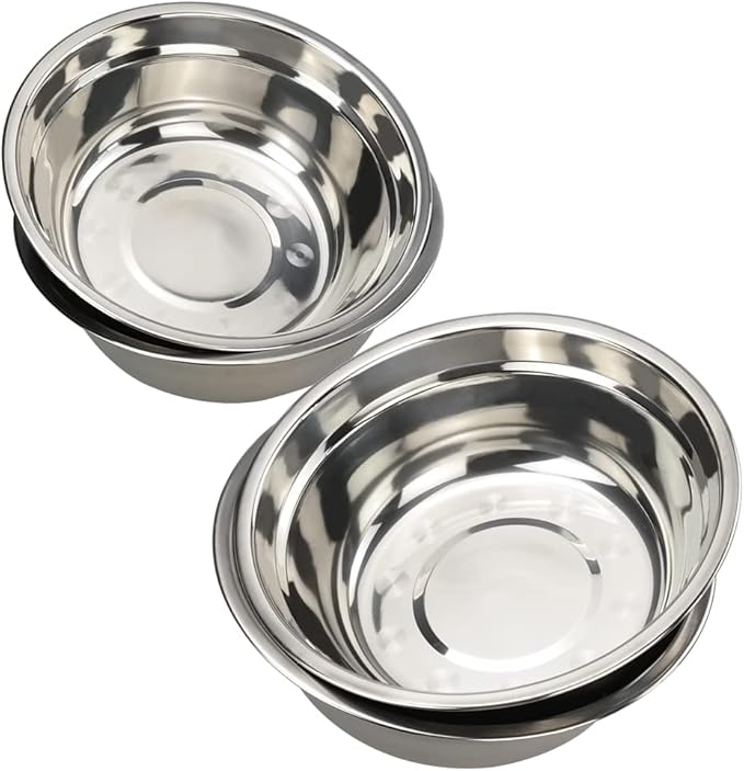 Begale 4-Pack Stainless Steel Mixing Bowls, Metal Prep Bowls