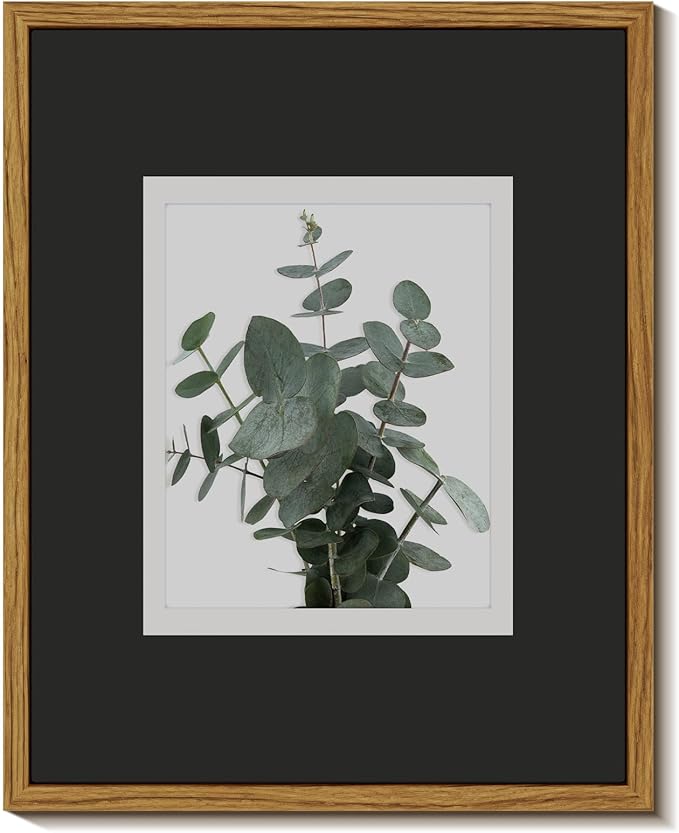 InSimSea Framed Wall Art for Living Room and Bathroom - Botanical Canvas Prints, Modern Plant Pictures, Farmhouse Eucalyptus Decor for Bath and Laundry Room - Rustic Painting Artwork 8x10in