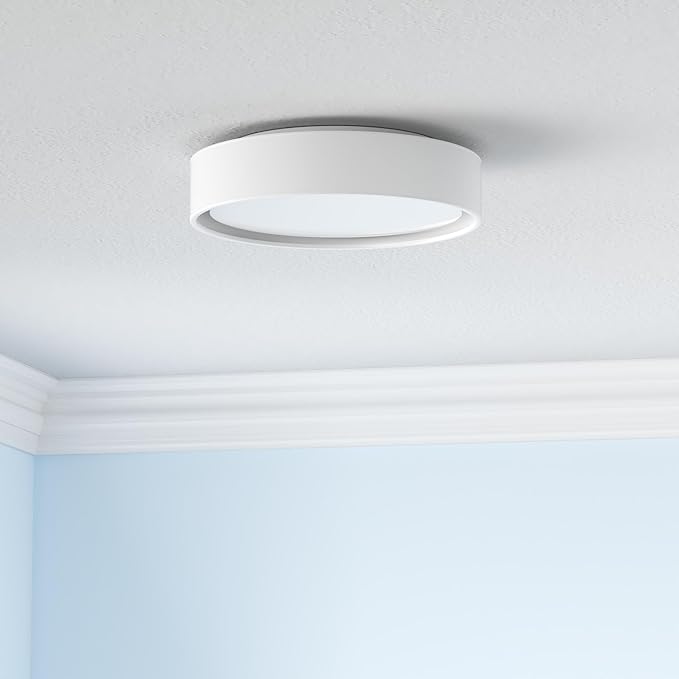 LED Flush Mount Ceiling Light, 14 Inch Dimmable Round Lighting Fixture, 20W 1400 Lumens 3000K Warm White, ETL Listed for Kitchen, Hallway, Bedroom, Stairways (Metal Body and Acrylic Shade)