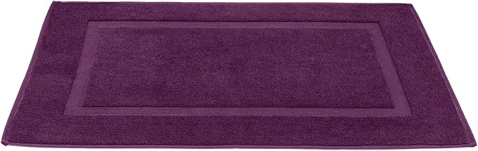 DAN RIVER Classic Bath Mat - Purple Passion, 100% Ring Spun Cotton, Pack of 2, 21x34 inches, 800 GSM, Non-Slip, Absorbent, Quick Drying, Machine Washable Bathroom Floor Mats for Shower, Kitchen & Bath