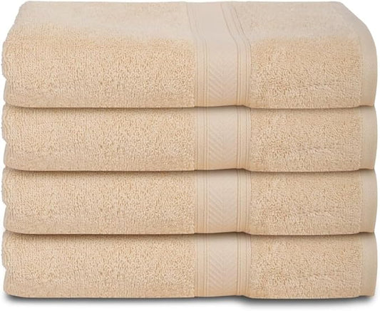 Casa Lino 4 Pack Hand Towels for Bathroom, 18"x28", 100% Cotton, Ultra Soft & Highly Absorbent, Premium Luxury Towels for Gym, Shower, Hotel, New Apartment Essentials, Linen