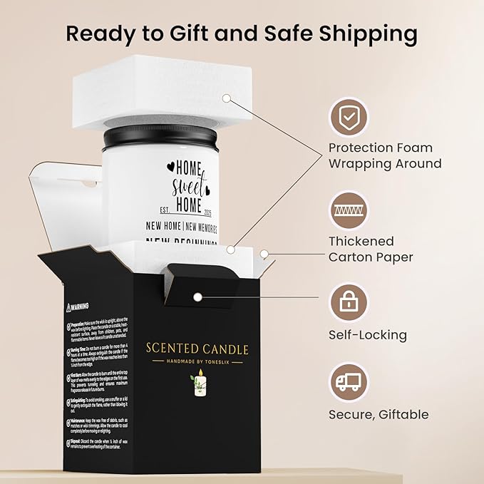 Housewarming Gifts New Home, Best Housewarming Gifts 2025, New Home Gift Ideas, House Warming for Women, Friends & Family, HomeSweetHome Scented Candle