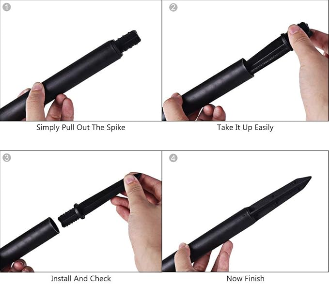 SUNWIND Solar Powered Outdoor Pathway Lights, 4 Pack, Waterproof LED, Black