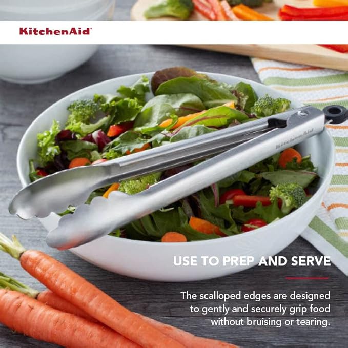 KitchenAid Stainless Steel Utility Tongs, 12 Inch