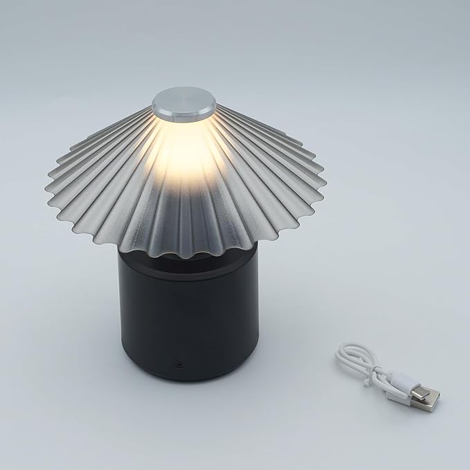 LED Night Light – Touch Dimmable Portable Table Lamp, Soft Warm Light, for Bedroom, Kids Room, Desk – Minimalist Nordic Style Gift – Black