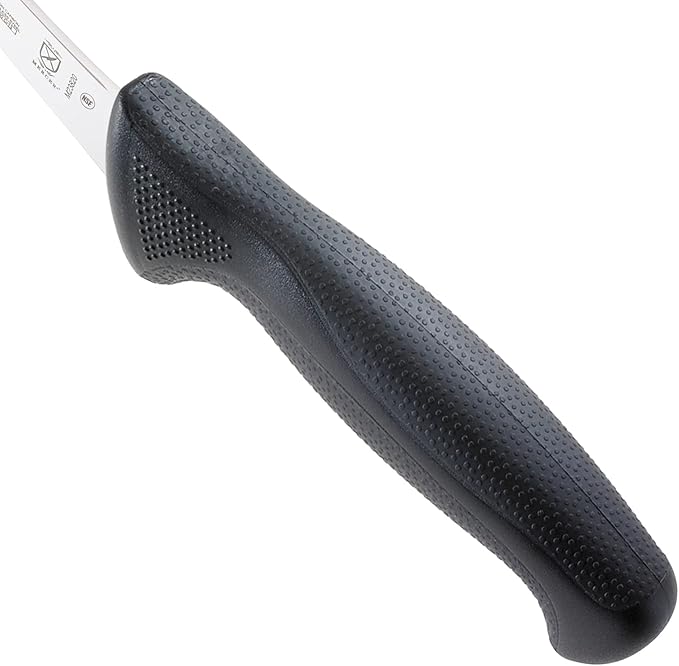 Mercer Culinary M23820 Millennia Black Handle, 6-Inch Curved, Boning Knife