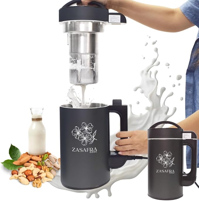 Upgraded 50oz Nut Almond Milk Maker Machine (Built-in Strainer Filter), 7 in 1 Multifunctional, Creamy Homemade Soy, Oat, Coconut, Plant Based Milks and Non-Dairy Beverages, 5-6 Cups per Batch