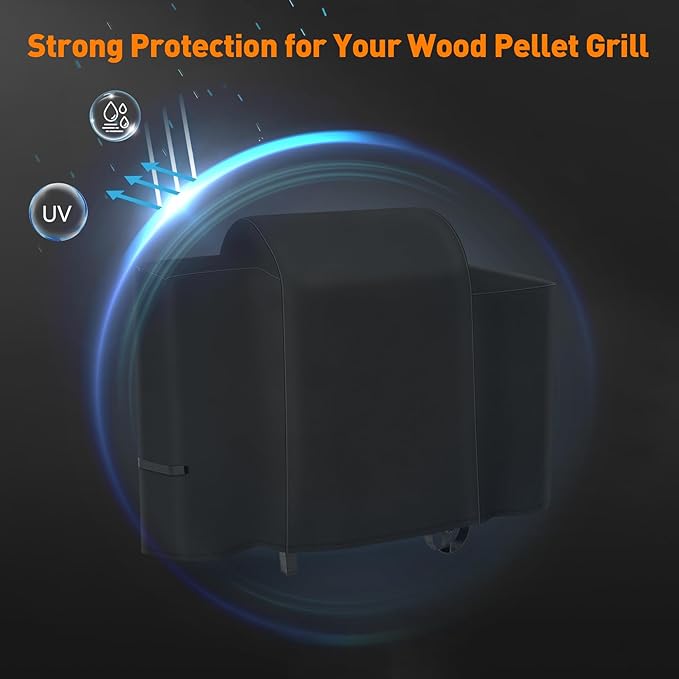 ZBXFCSH Heavy Duty 600D Polyester 73701 Cover Fits for PB Rancher 700,700D, 700S, 700SC, 440D. Waterproof Wood Pellet Grill Cover, All Weather Protection Outdoor BBQ Cover