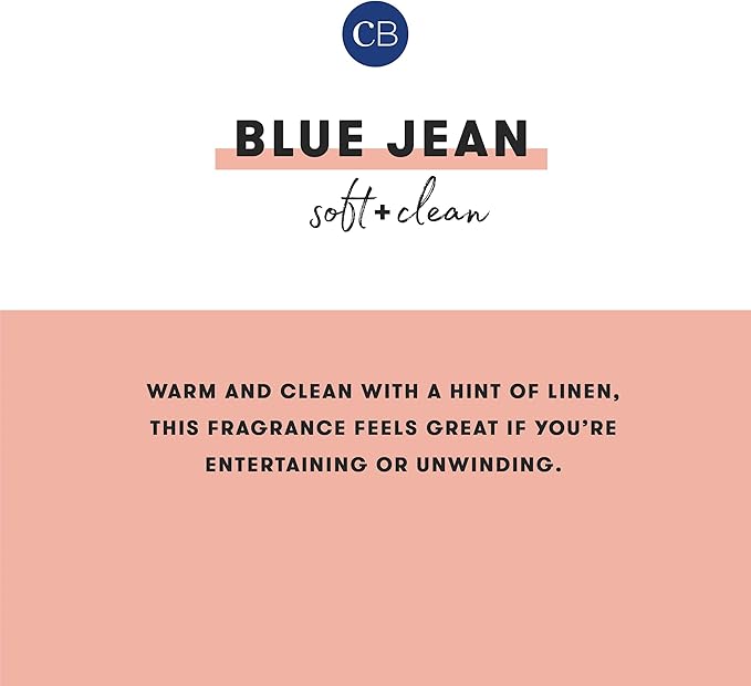 Capri Blue Mercury Iridescent Scented Candles for Home - Long Lasting Decorative Jar Luxury Candles - Gifts for Women & Men - Soy Wax Blend - Blue Jean (28 oz)