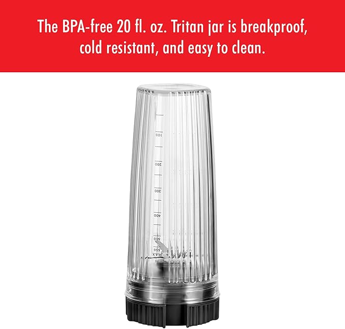ZWILLING Enfinigy Personal Blender, Piranha Teeth Cross Blade for Ultimate Blending, Smoothies, Shakes and More, 20 fl oz Breakproof Travel Cup with Lid, BPA Free, Black