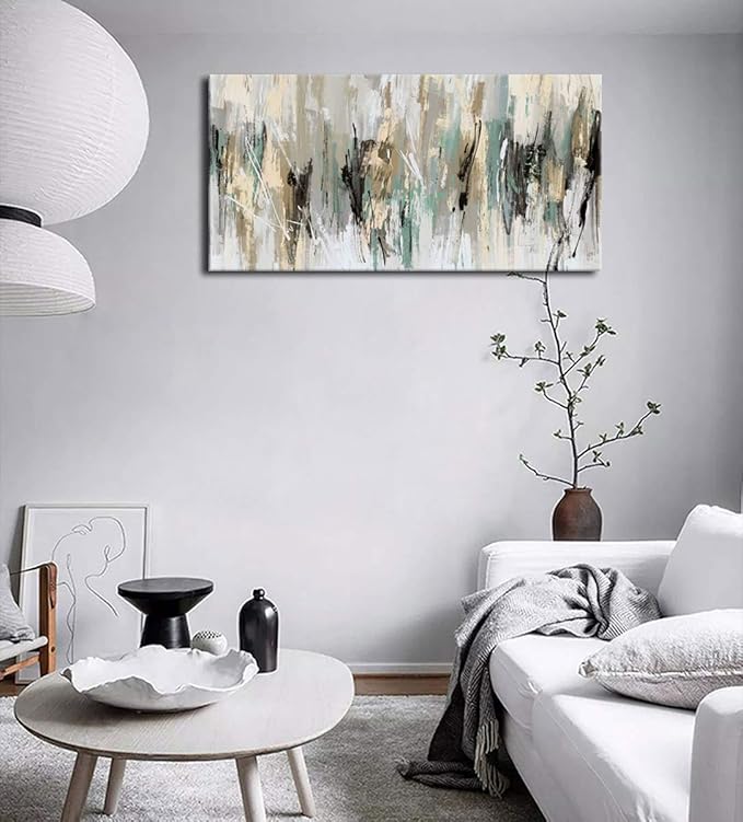 tigeridge Abstract Wall Art Living Room Wall Decor Canvas Art Modern Canvas Pictures Contemporary Abstract Artwork for Bedroom Bathroom Kitchen Office Home Wall Decor Framed Ready to Hang 20" x 40"