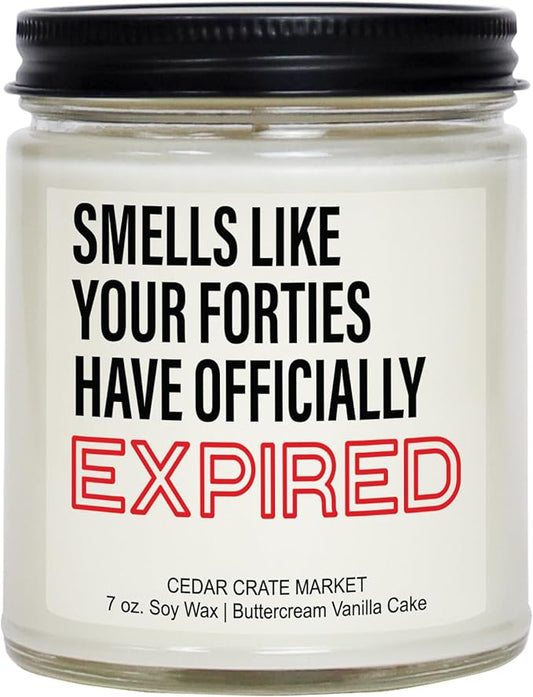 50th Birthday Gifts for Her - Best Ideas, Buttercream Vanilla Scented with Sprinkles on Top, 100% Soy Candle for Women, Mom, Friends, Wife, Sister, Grandma, Handmade Aromatherapy Candles Decoration