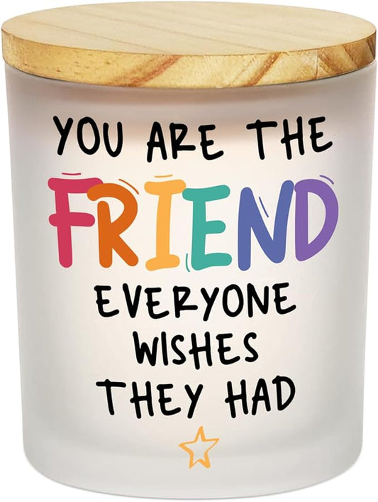 Friend Gifts for Women - Long Lasting Vanilla Lavender Candle 10 oz - Birthday Christmas Friendship Gifts for Women Friends BFF Soul Sister Work Bestie