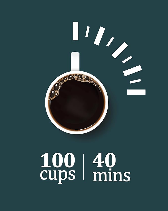 100 Cups Coffee Urn - 14l(3.8 Gallon) Large Coffee Maker,Commercial Coffee Maker - Stainless Steel, Double-Wall Insulated, Quick Brewing - Ideal for Large Events