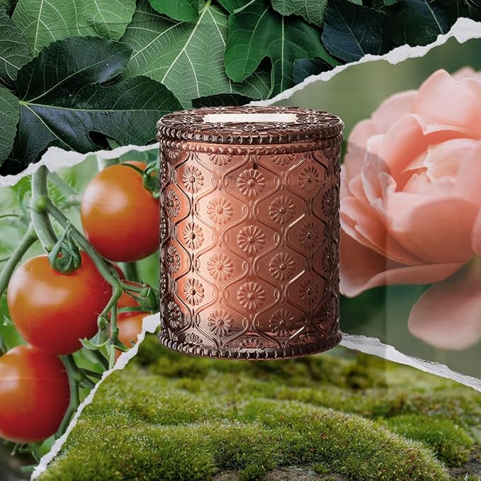 LA JOLIE MUSE Tomato & Vine Scented Candle, Luxury Candles Gifts for Women, Spring Candles for Home Scented, Natural Soy Wax Candle, 6 oz 40 Hours Burn