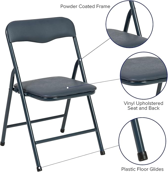 Flash Furniture Mindy Kids Navy 5 Piece Folding Table and Chair Set