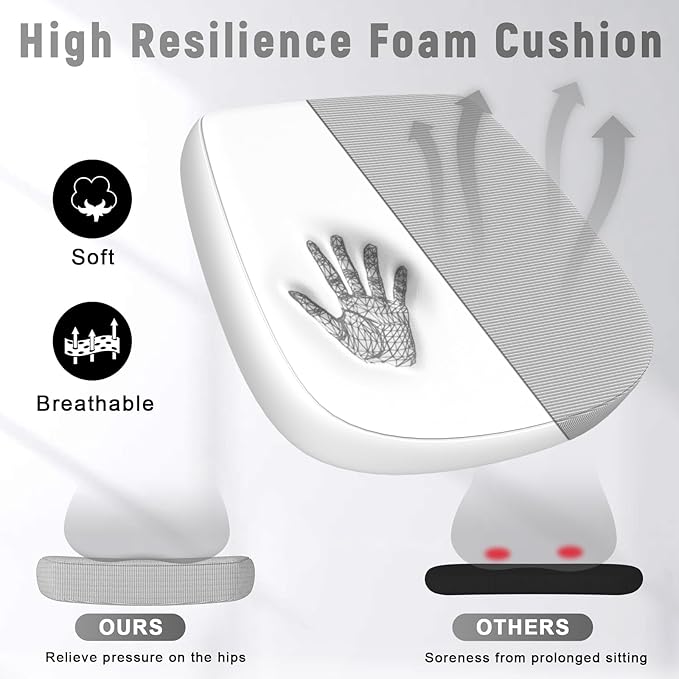 naspaluro Ergonomic Office Chair, Mid Back Desk Chairs with Adjustable Height, Swivel Chair with Flip-Up Arms and Lumbar Support, Breathable Mesh Computer Chair for Home/Study/Working, Grey