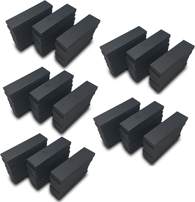 TheDisplayGuys - 100-Pack #82 Cotton Filled Cardboard Paper Jewelry Boxes Gift Case - Matte Black (8.0" x 2.0" x 1.0") - for Shipping or Storage