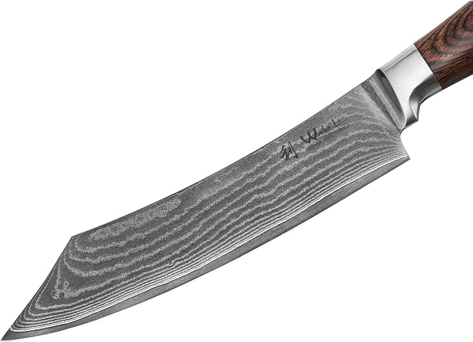 Wakoli EDIB Grill & Butcher Knife 8-inch - 67-Layer Damascus VG10 Core Steel, Professional Chef Knife with Pakkawood Handle, for Meat, Vegetables & Outdoor Grilling in Gift Box