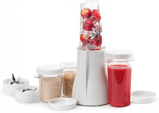 Tribest PB-250 Kitchen Grinder & Personal Blender for Shakes and Smoothies with BPA-Free Portable Blender Cups, White