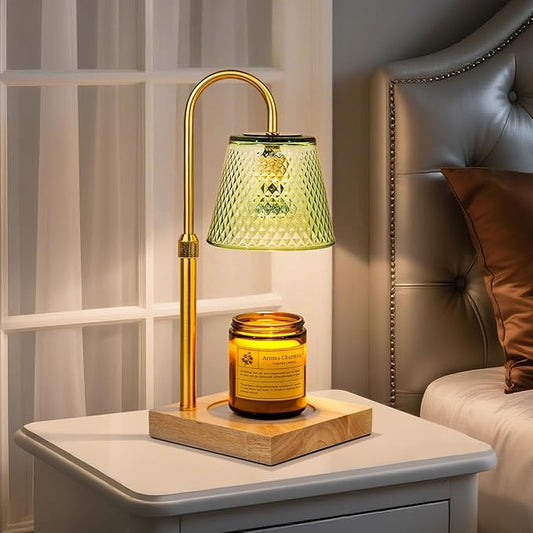 TantaScent Electric Candle Warmer Lamp in Vintage Birdcage Design with Timer – Scented Jar Candle Melter for Home Decor, Housewarming, Birthday, and Christmas (Includes 2 Bulbs) (Light Green)