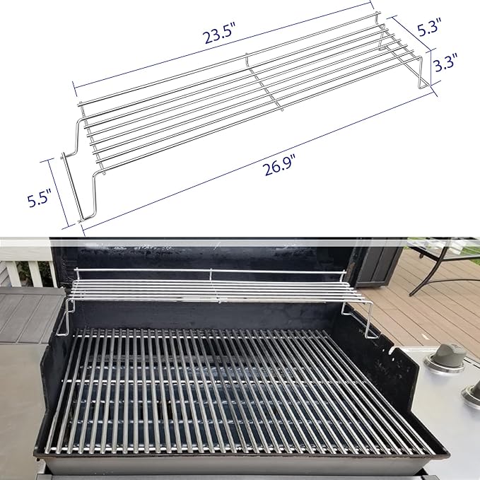 Warming Rack for Weber Genesis 300 Series(2007-2016), Genesis E310, E320, E330, S310, S320, S330, Stainless Steel Grill Parts Replacement for Weber 65054, 81323, 62749