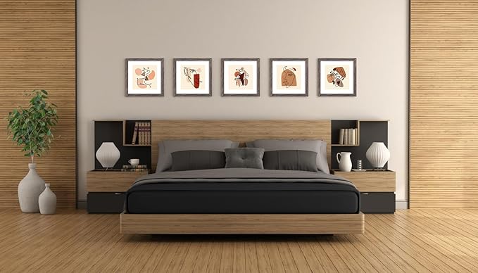 11x11 Inch Picture Frame Made of Solid Wood and High Definition Glass Display Pictures 8x8 with Mat or 11x11 Without Mat for Wall Mounting Photo Frame Rustic White