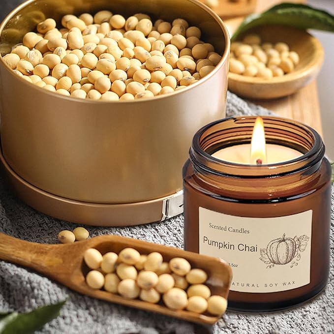 Fall Candles Gift Set,6 Pack Scented Candles for Home, Aromatherapy Gifts for Women Men, Fall Winter Holiday Natural Soy Candles Set for Birthday, Mother's Valentines Day Gifts for Her