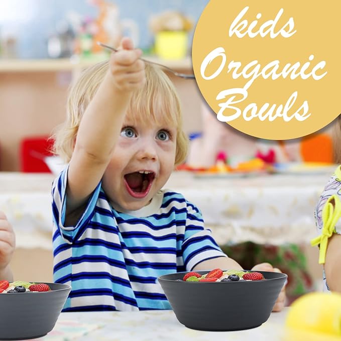 Wheat Straw Bowl Sets,6 PCS Unbreakable Big Cereal Bowl 50 OZ,Microwave and Dishwasher Safe Bowls,Large Salad Bowls for Camping,Picnic,Apartment,Dorm,RV (Classic Series)