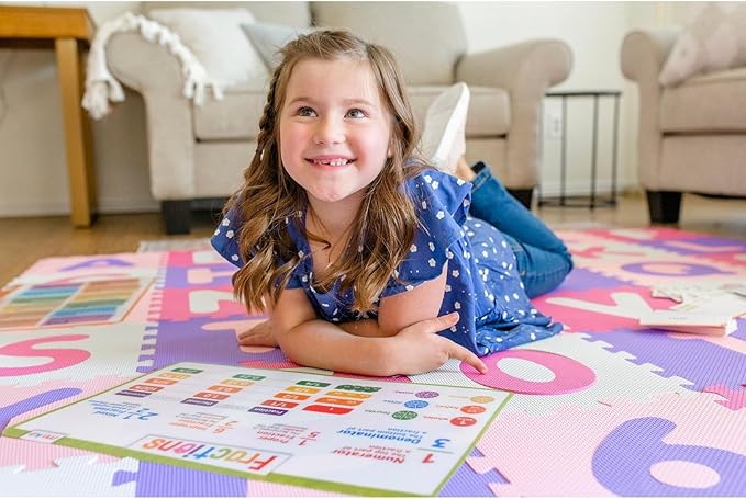 Merka Placemats for Kids, 5 Pack Educational Placemat, Non-Slip, Washable, Reusable, Learning Math - Addition, Subtraction, Multiplication and Division, 17"x11" Kids Placemats for Dining Table