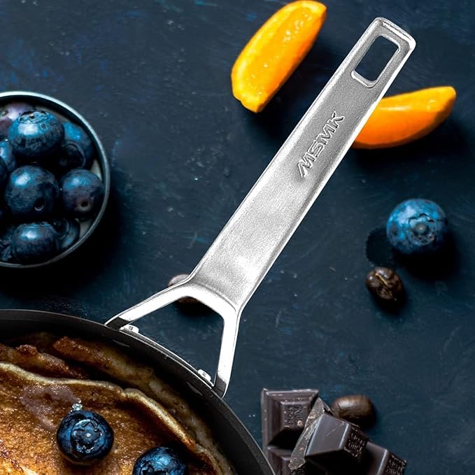 MsMk 3.0 Quart Nonstick Deep Frying with Lid, 9.5 Inch Titanium and Ceramic Nonstick Saute Pan with Lid, Stay Cool Handle, Induction Cookware, Oven & Dishwasher Safe, PFOA PFOS APEO Free