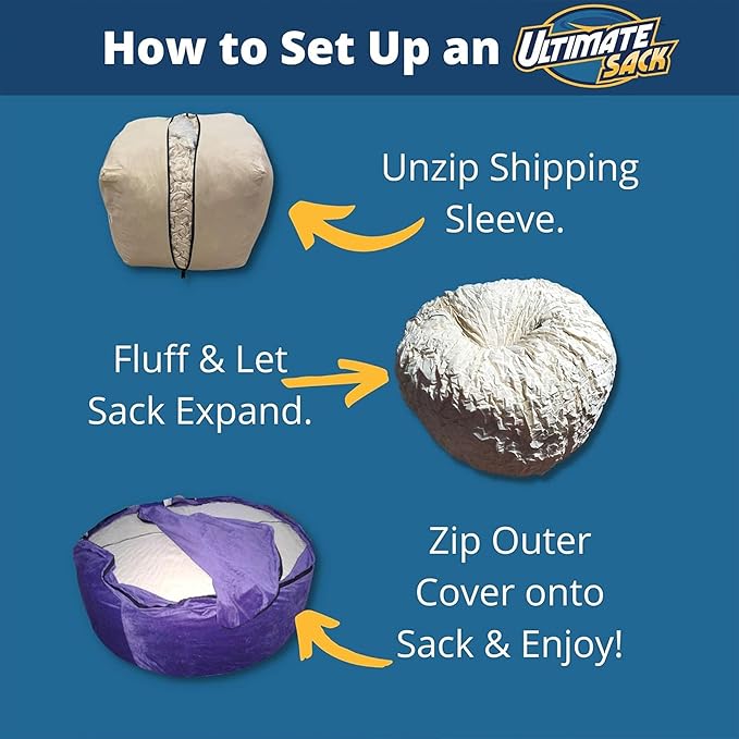 Ultimate Sack Kids Bean Bag Chair, Oversize Bean Bag Chair for Adults, Comfy Chair Bean Bag Couch Lounge Sofa Loveseat Furniture | Red Suede